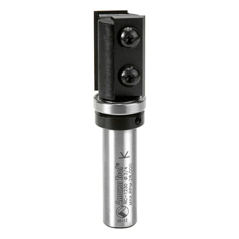 3/4" x 3-1/4" Flush Trim Template Bit with Upper Ball Bearing, 2-Flute, 1/2" Shank