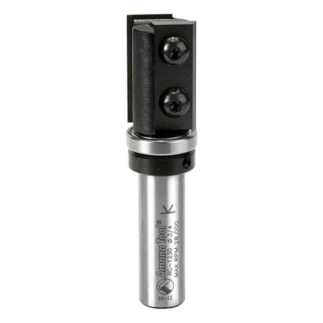 3/4" x 3-1/4" Flush Trim Template Bit with Upper Ball Bearing, 2-Flute, 1/2" Shank