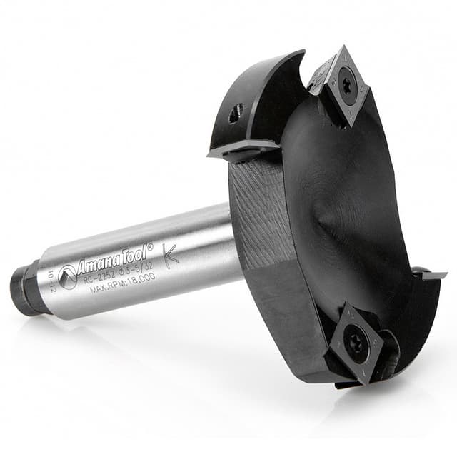 3-5/32" Dia x 15/32" CNC Insert Carbide Spoilboard Surfacing, Rabbeting, Flycutter, Slab Leveler/Surface Planer 2+2 Flute, Design, 3/4" Shank