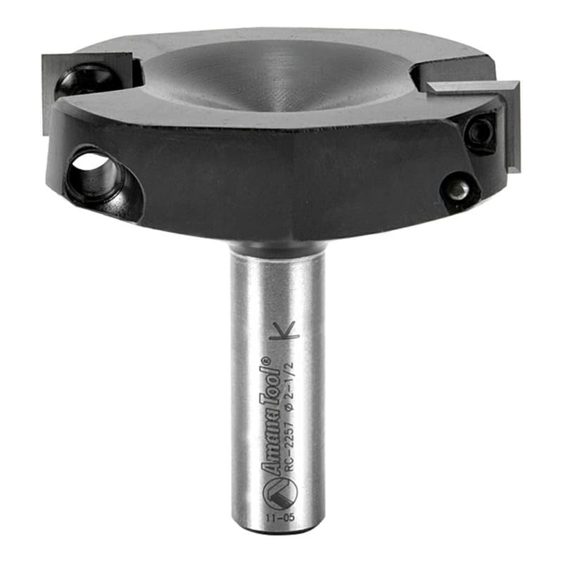 2-1/2" x 2-1/2" Insert Spoilboard Surfacing/Rabbeting/Flycutter/Slab Leveler/Surface Planer Router Bit, 1/2" Shank