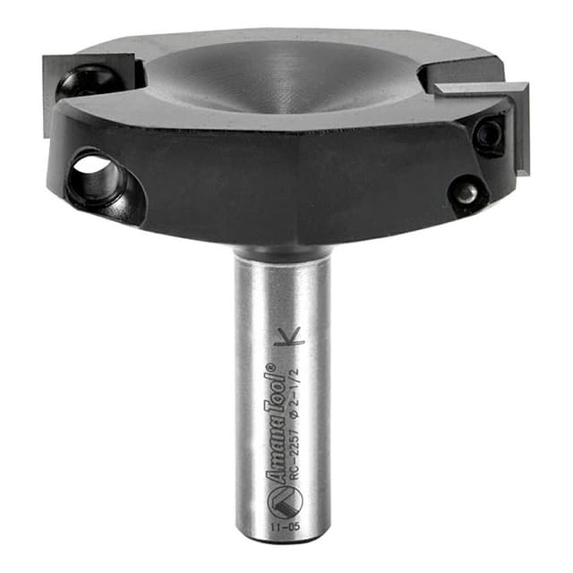 2-1/2" x 2-1/2" Insert Spoilboard Surfacing/Rabbeting/Flycutter/Slab Leveler/Surface Planer Router Bit, 1/2" Shank