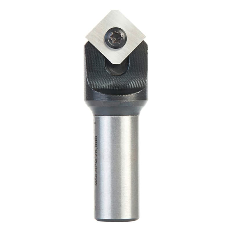 43/64" x 2-9/32" Insert Double Edge Folding V-Groove Router Bit for Shaping Composite Panel, 2-Flute, 1/2" Shank