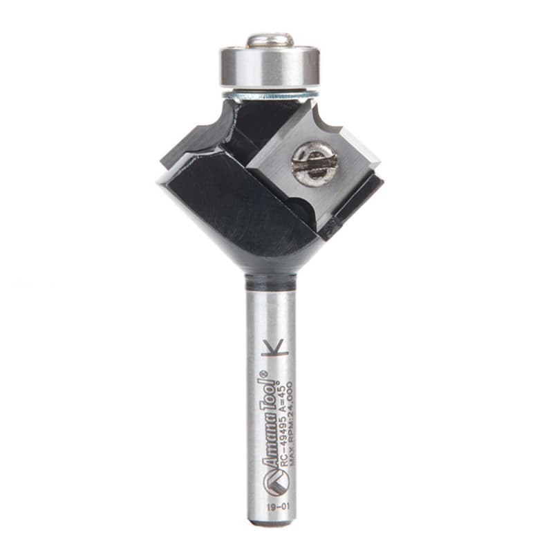 1-5/64" x 2mm Radius In-Tech Insert Corner Round Bit for Festool, 2-Flute, 1/4" Shank