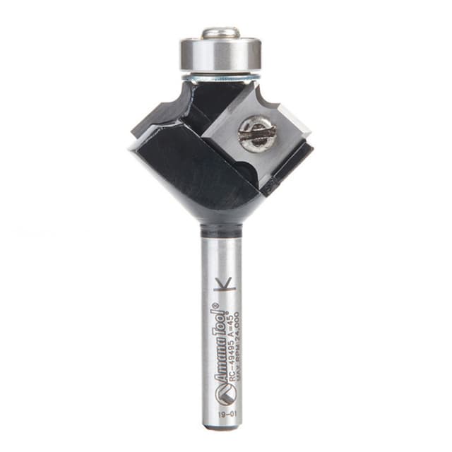 1-5/64" x 2mm Radius In-Tech Insert Corner Round Bit for Festool, 2-Flute, 1/4" Shank