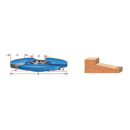 5-1/2" 12° Traditional Raised Panel Cutter for 5/8" Material
