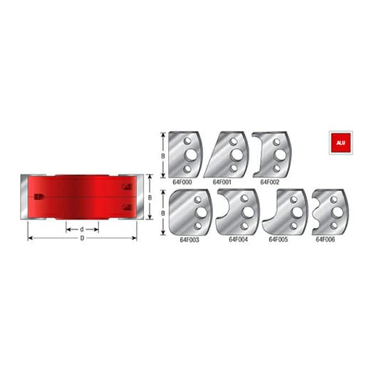 SCS-1004 88mm Multi-Piece Profile Pro Cutter Starter Set, 1-1/4" Bore