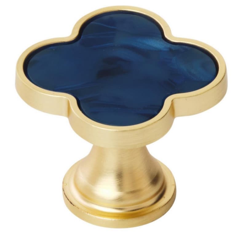 1" - 1-1/4" Accents Cabinet Knob, Gold/Navy Blue