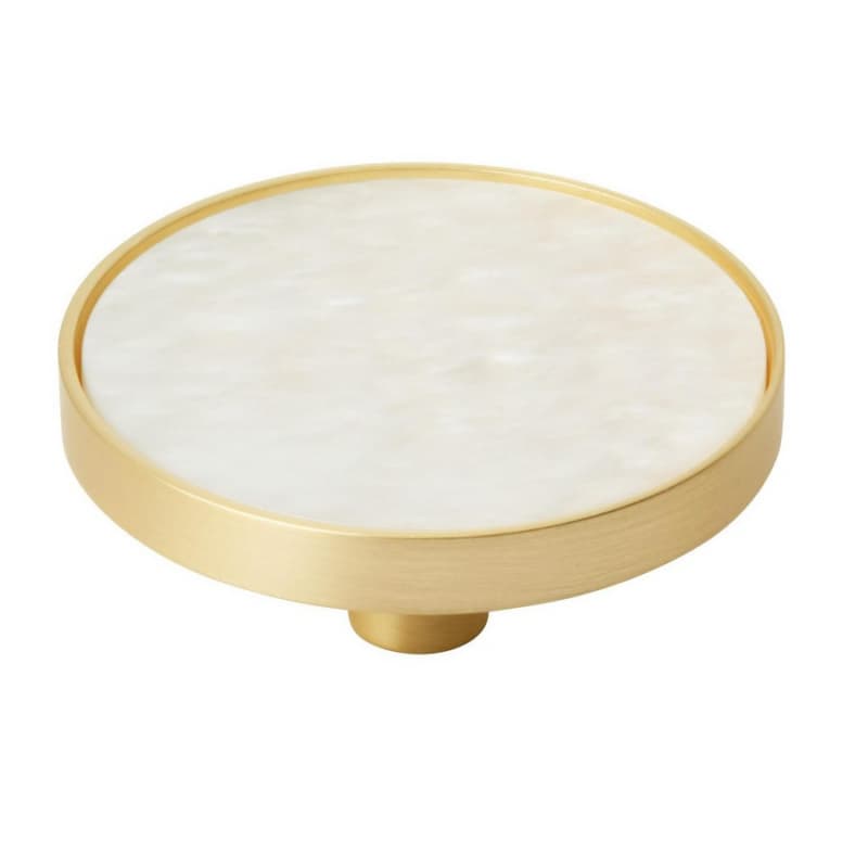 2" Accents Cabinet Knob, Gold/Mother of Pearl