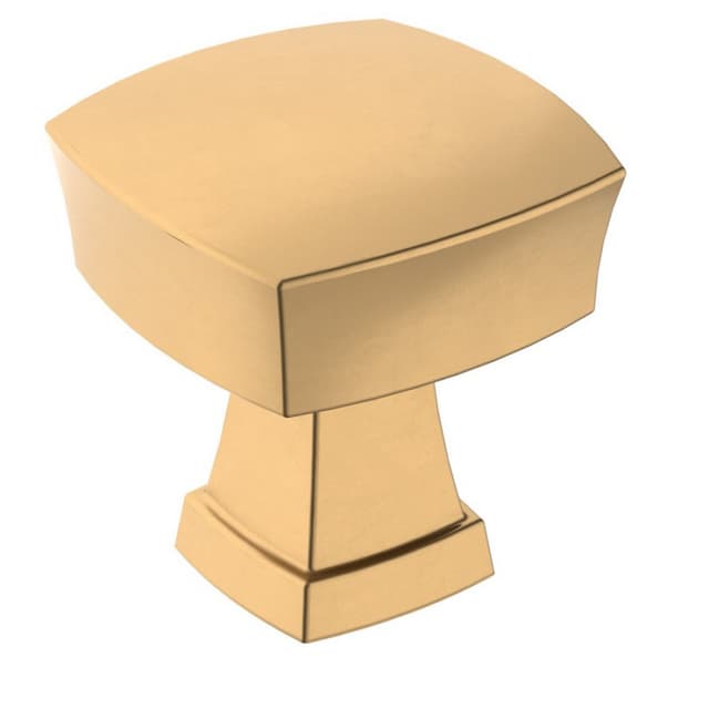 1-1/4" Stature Square Knob, Champagne Bronze Finish