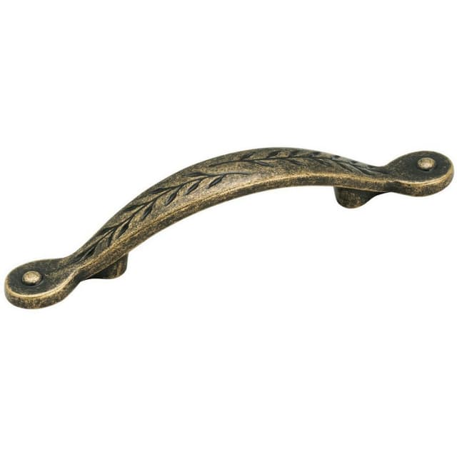 3" Nature's Splendor Leaf Pull, Weathered Brass
