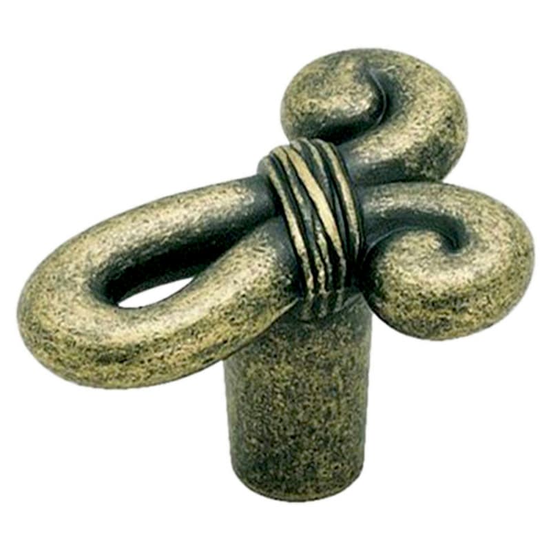 1-5/8" Cyprus Knot Knob, Weathered Brass