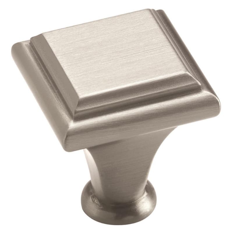 1" Manor Square Knob, Satin Nickel Finish, 1" Length