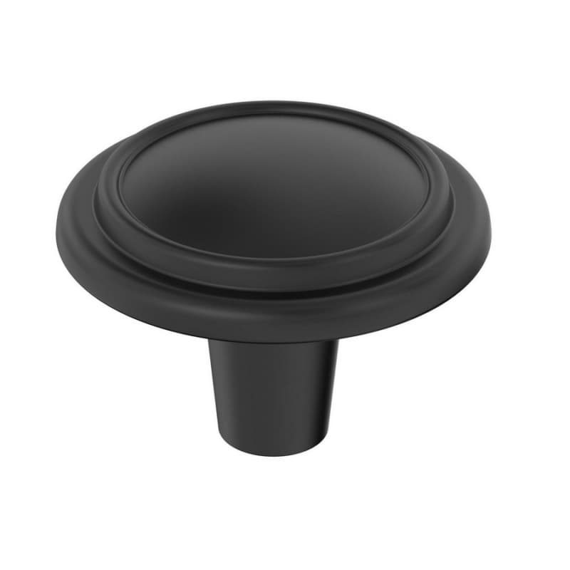 1-1/4" Hatfield Round Cabinet Knob, Matte Black