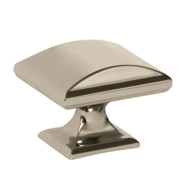 1-1/2" Candler Square Knob, Polished Nickel