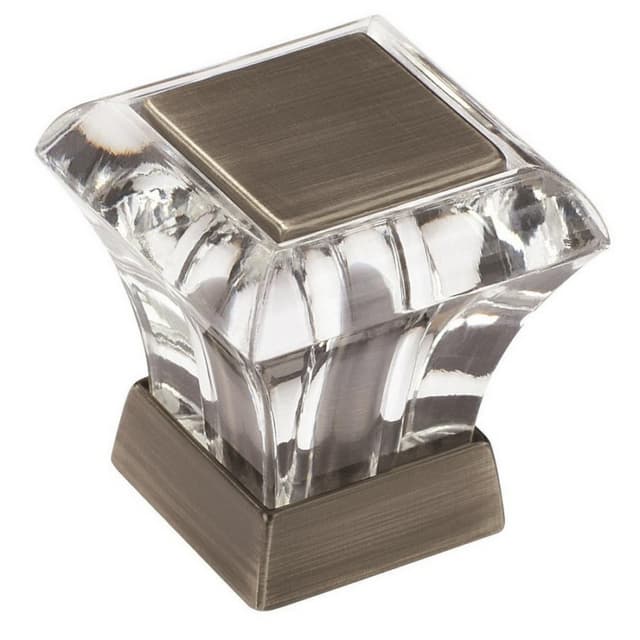 1" Abernathy™ Stunning Jewel, Clear/Antique Silver Finish