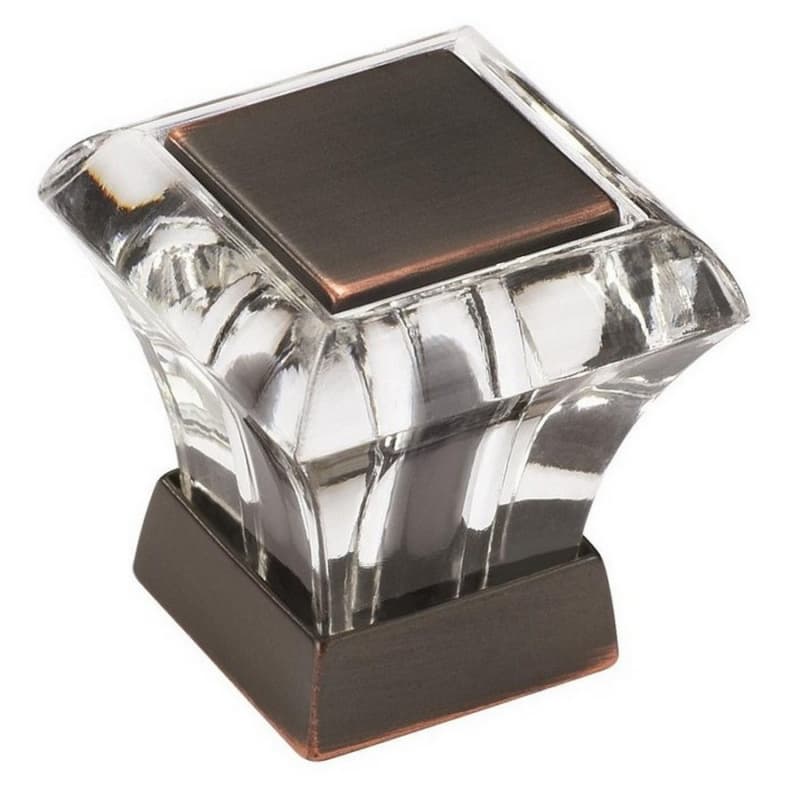 1" Abernathy™ Stunning Jewel, Clear/Oil-Rubbed Bronze Finish