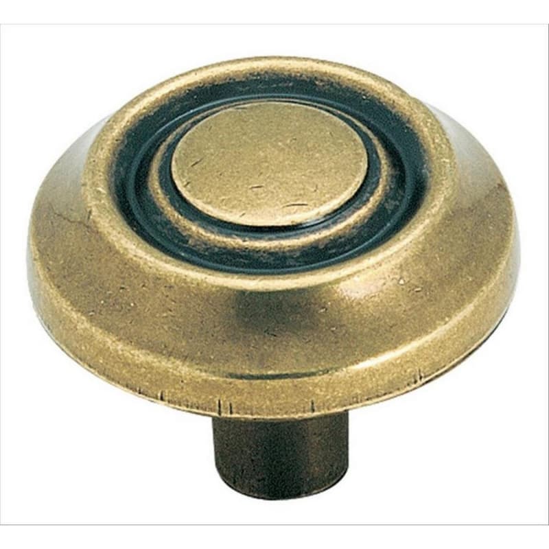 1-1/4" Everyday Heritage Round Knob, Burnished Brass, 1" Projection