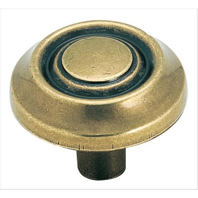 1-1/4" Everyday Heritage Round Knob, Burnished Brass, 1" Projection
