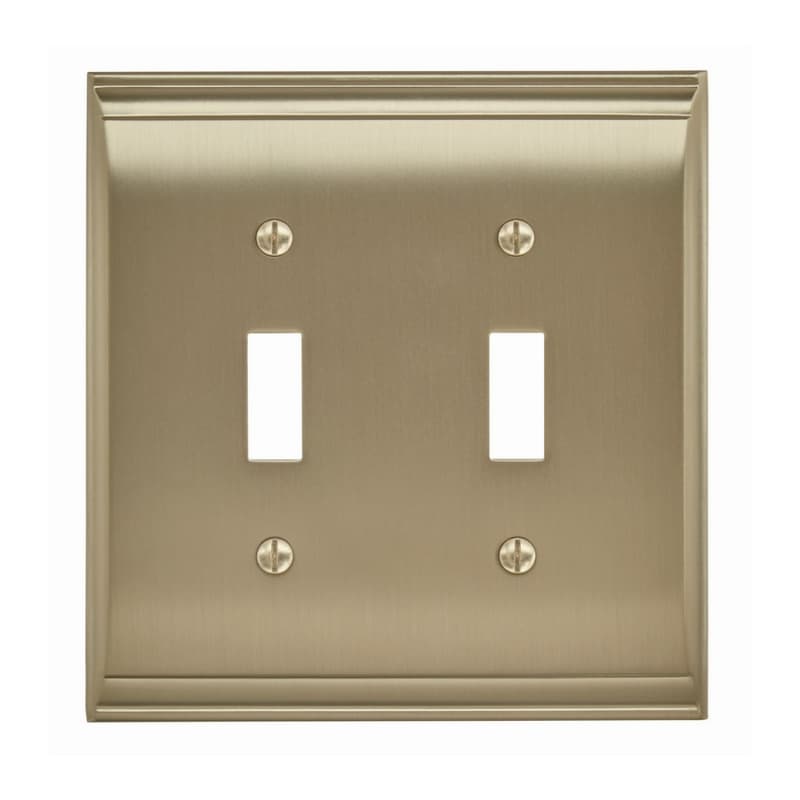 Candler 4-7/8" 2 Toggle Wall Plate, Golden Champagne