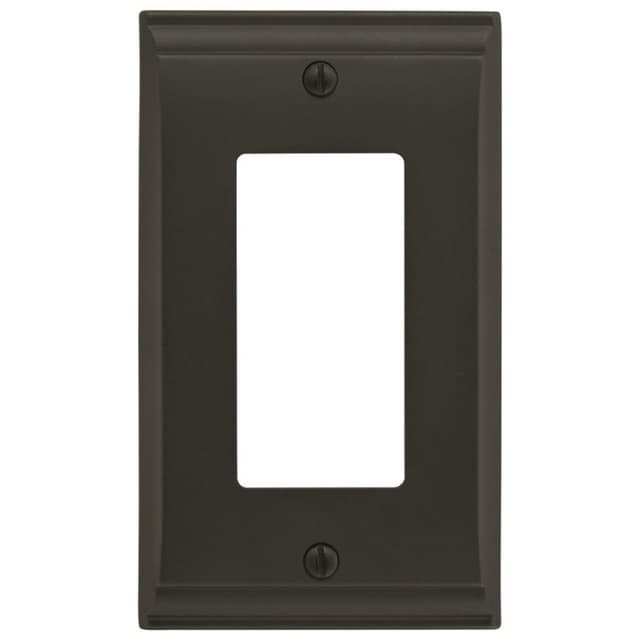 Candler 2-7/8" 1 Rocker Wall Plate, Black Bronze