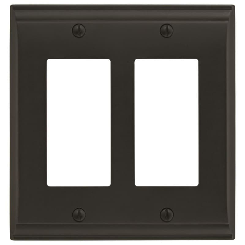Candler 4-7/8" 2 Rocker Wall Plate, Black Bronze