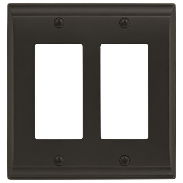Candler 4-7/8" 2 Rocker Wall Plate, Black Bronze