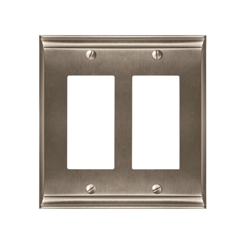 Candler 4-7/8" 2 Rocker Wall Plate, Satin Nickel