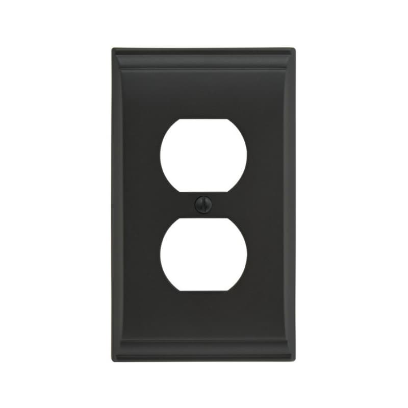 Candler 2-7/8" 1 Receptacle Wall Plate, Black Bronze