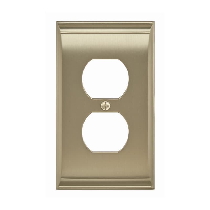 Candler 2-7/8" 1 Receptacle Wall Plate, Golden Champagne