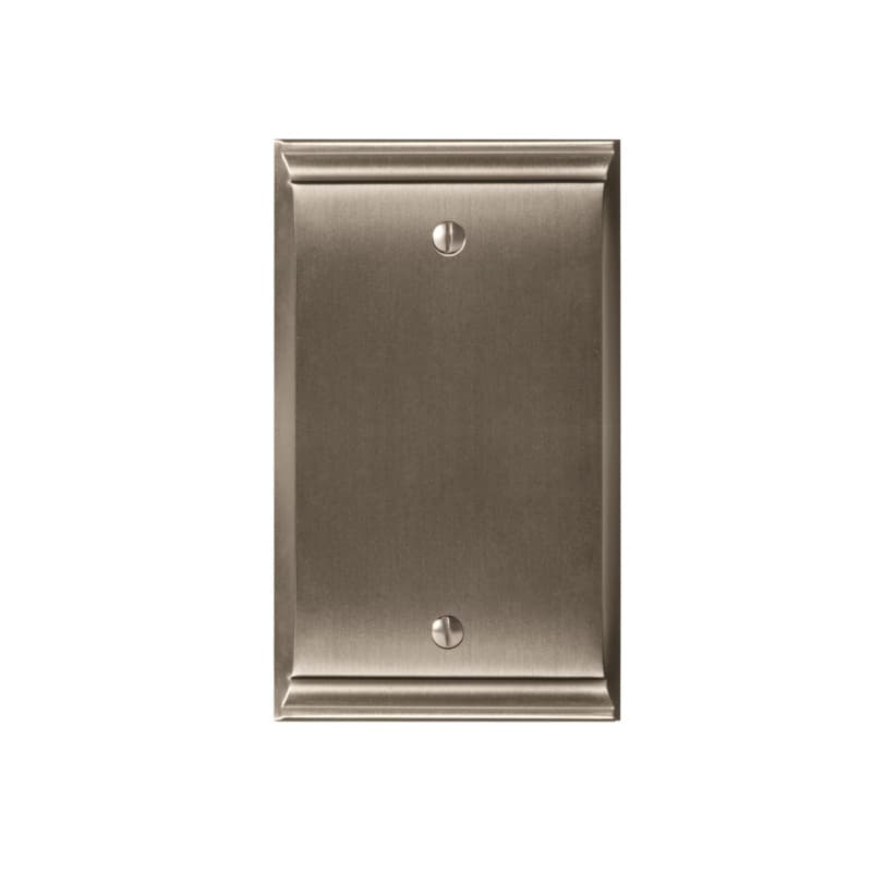 4-15/16" Candler 1 Blank Wall Plate, Satin Nickel