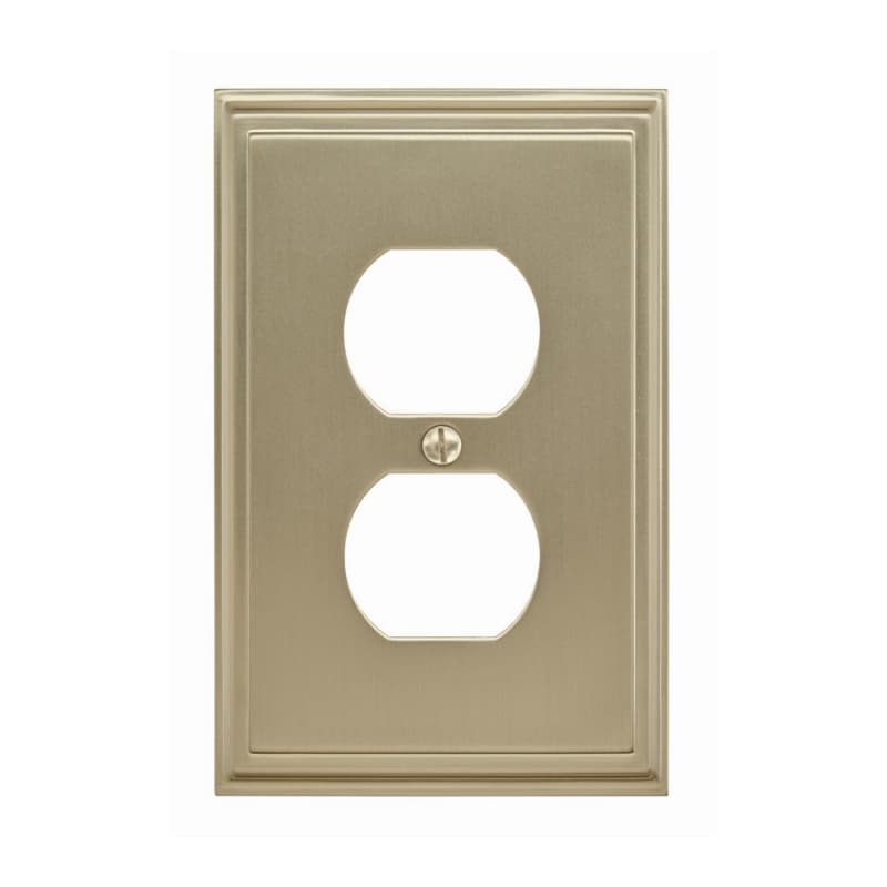 Mulholland 3-3/16" 1 Receptacle Wall Plate, Golden Champagne