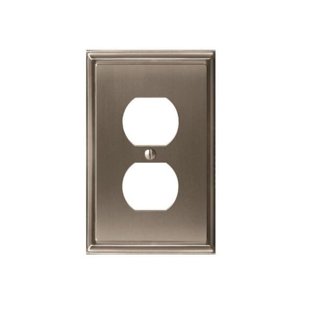 Mulholland™ 3-3/16" 1 Receptacle Wall Plate, Satin Nickel
