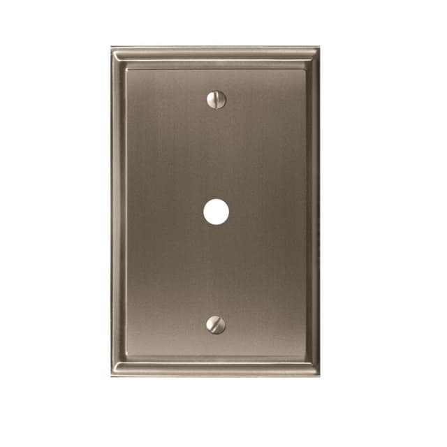 4-15/16" Mulholland 1 Cable Wall Plate, Satin Nickel