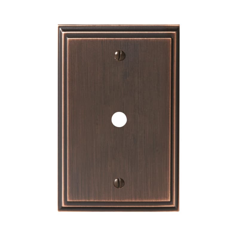 4-15/16" Mulholland 1 Cable Wall Plate, Oil-Rubbed Bronze