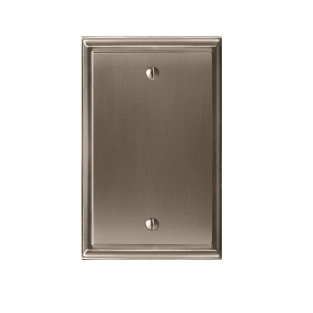 4-15/16" Mulholland 1 Blank Wall Plate, Satin Nickel