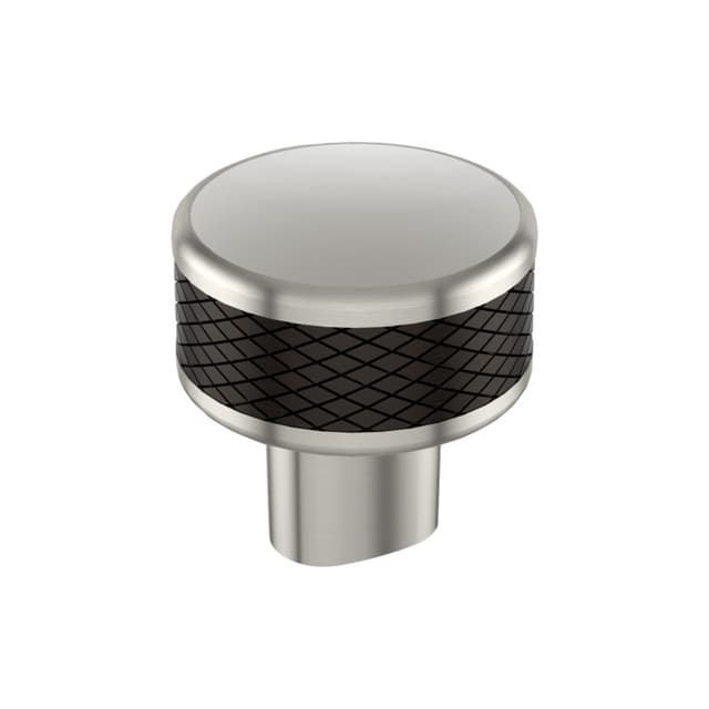 1-1/4" Esquire Round Cabinet Knob, Satin Nickel/Oil-Rubbed Bronze