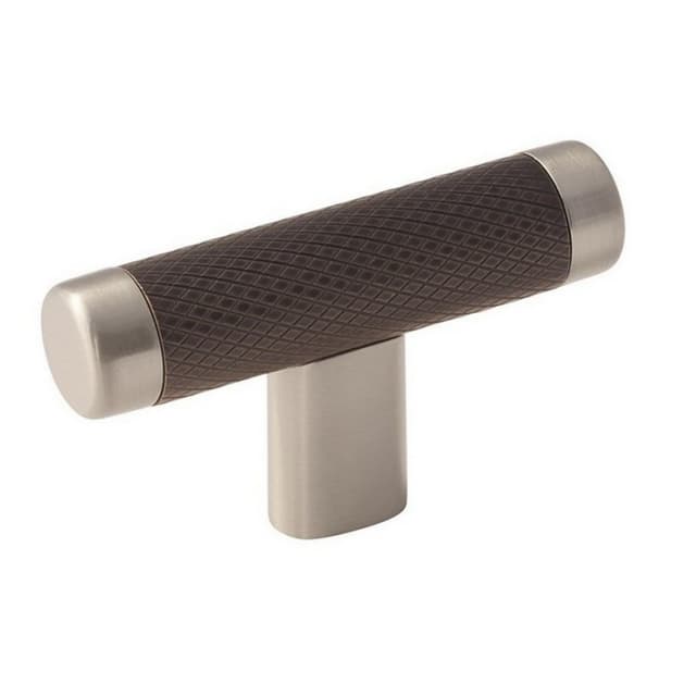 2-5/8" Esquire T-Knob, Satin Nickel/Oil-Rubbed Bronze