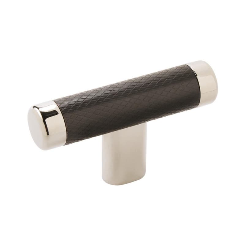 2-5/8" Esquire T-Knob, Polished Nickel/Black Bronze
