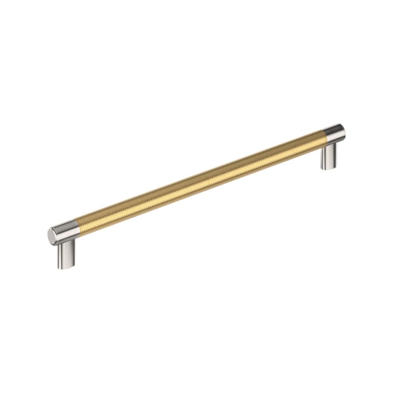 12-5/8" Esquire Cabinet Pull, Polished Nickel/Champagne Bronze
