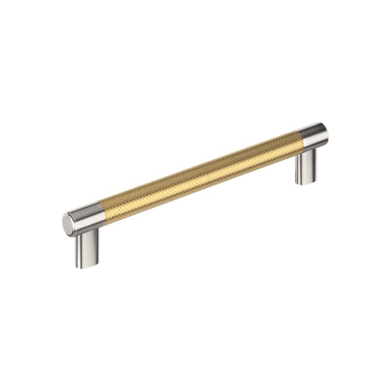 8" Esquire Cabinet Pull, Polished Nickel/Champagne Bronze