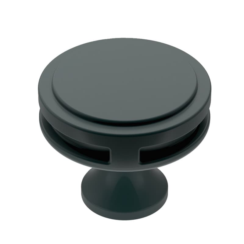 1-3/8" Oberon Round Knob, Matte Black