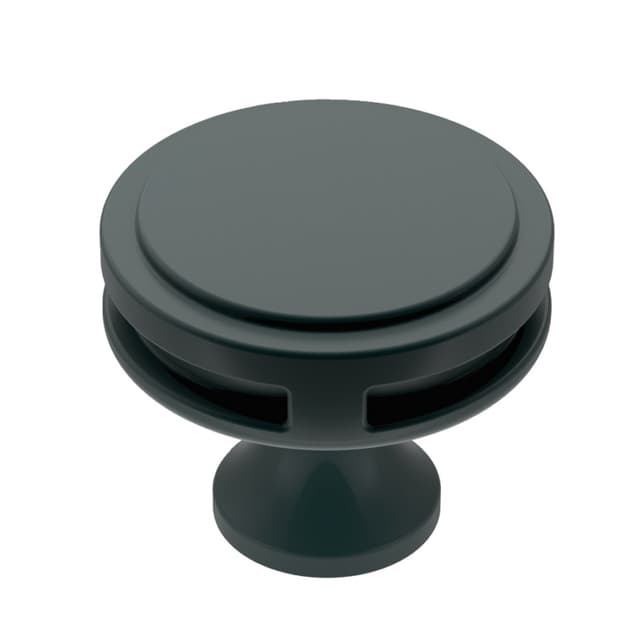1-3/8" Oberon Round Knob, Matte Black
