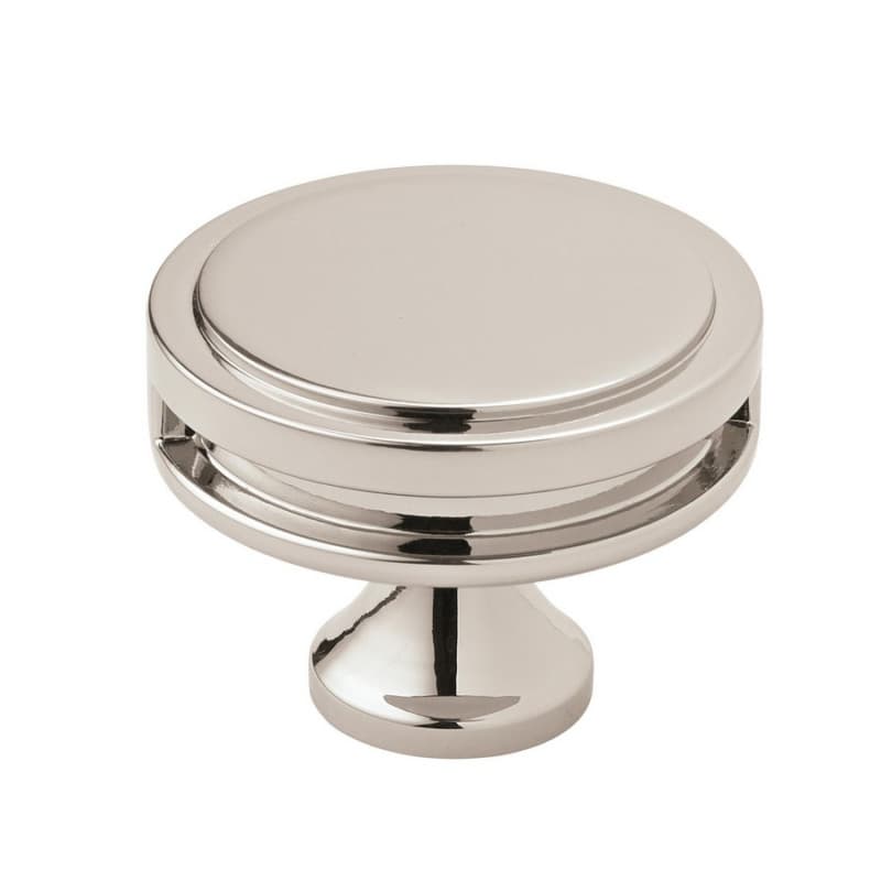 1-3/8" Oberon Round Knob, Polished Nickel