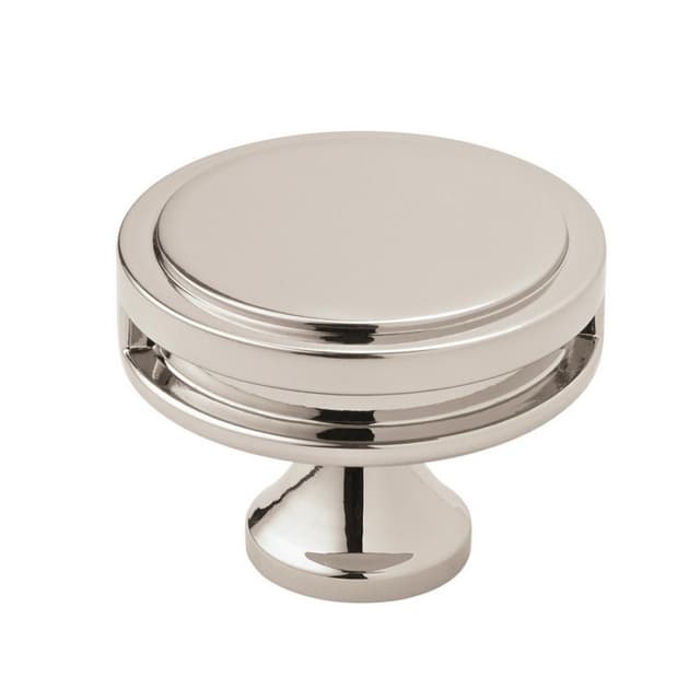 1-3/8" Oberon Round Knob, Polished Nickel