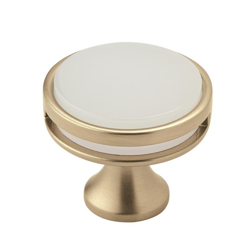 1-3/8" Oberon Acrylic Knob, Golden Champagne/Frosted