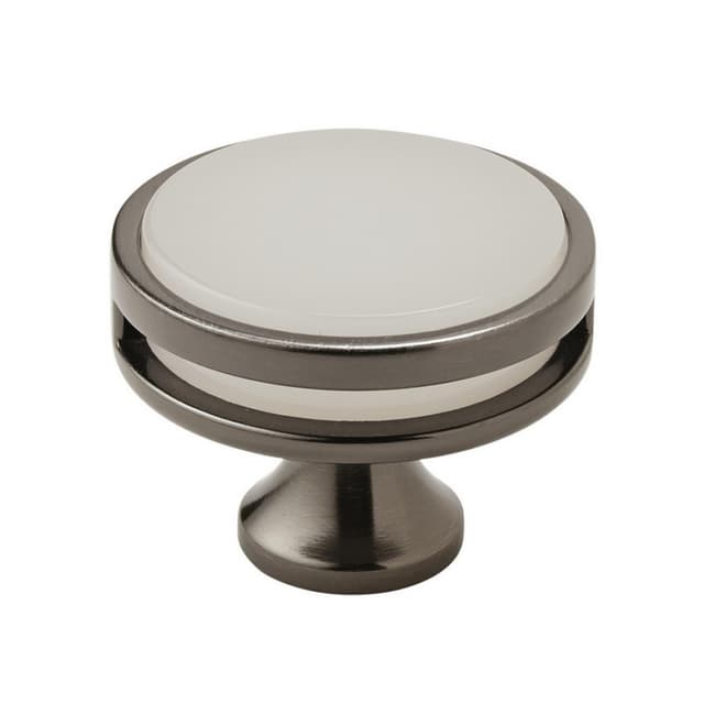 1-3/4" Oberon Acrylic Knob, Gunmetal/Frosted Finish