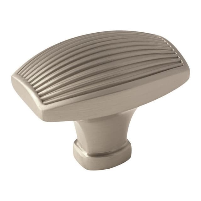 1-1/2" Sea Grass Rectangular Knob, Satin Nickel Finish