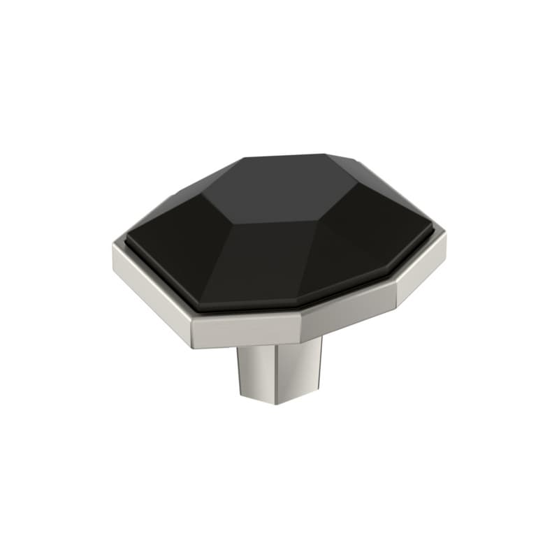 1-5/8" London Rectangle Cabinet Knob, Black Bronze/Satin Nickel
