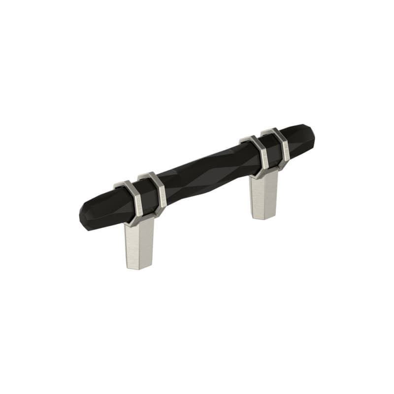 3" London Cabinet Pull, Black Bronze/Satin Nickel
