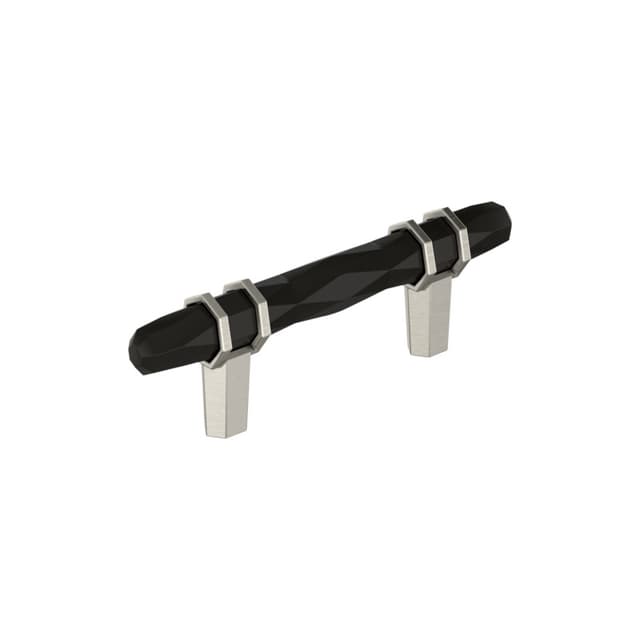 3" London Cabinet Pull, Black Bronze/Satin Nickel